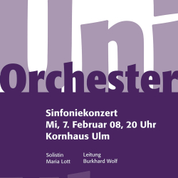 Uniorchester Ulm Plakat